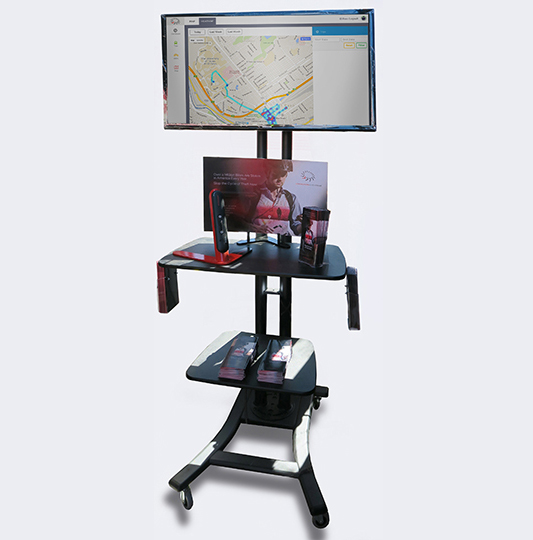 All-in-one booth display shows a heat map and a cool mounting CycloTrac display. 
